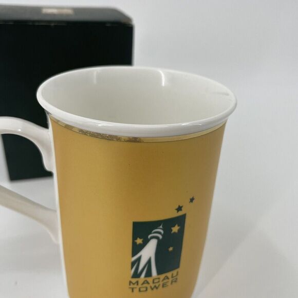 Macau Tower China Coffee Cup Mug You Are Here “Gold” - Picture 6 of 9